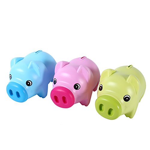 Forma de Dibujos Animados de Cerdo Hucha, Hucha con Forma de Cerdo Moneda de plástico Lindo Bank Moneda Cash Collectible Ahorro Caja Kids Regalo Forma de Dibujos Animados de Cerdo Hucha, Hucha con Forma de Cerdo Moneda de plástico Lindo Bank Moneda Cash Collectible Ahorro Caja Kids Regalo