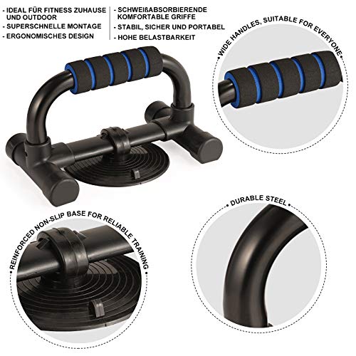 FORMIZON Soporte para Flexiones, 1 Par de Push up Bars Stand + Fortalecedor de Mano, Flexiones Ejercicios Manijas para Desarrollar Músculos, Ejercicios Gimnasio Entrenamiento Deporte, Mango de Espuma FORMIZON Soporte para Flexiones, 1 Par de Push up Bars Stand + Fortalecedor de Mano, Flexiones Ejercicios Manijas para Desarrollar Músculos, Ejercicios Gimnasio Entrenamiento Deporte, Mango de Espuma