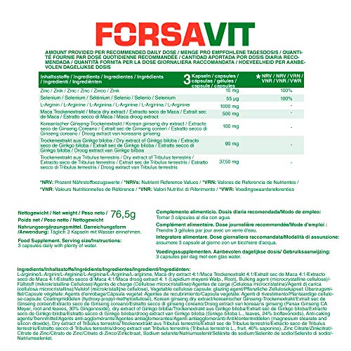 Forsavit ® | Resistencia y Potencia | Sin Contraindicaciones | 30 Cápsulas