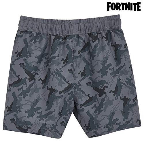 Fortnite Bañador Niño, Pantalones Cortos Niño con Estampado Camuflaje, Bermudas Niño para Playa Piscina, Bañadores Niño de Secado Rapido, Regalos para Niños y Adolescentes (Gris, 13-14 años)