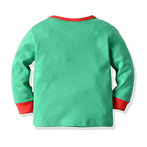 Fossen Kids - Pijamas Casero de Recién Nacido Bebé Navidad, Impresión de Santa Claus Ciervo Top + Pantalones a Rayas Fossen Kids - Pijamas Casero de Recién Nacido Bebé Navidad, Impresión de Santa Claus Ciervo Top + Pantalones a Rayas