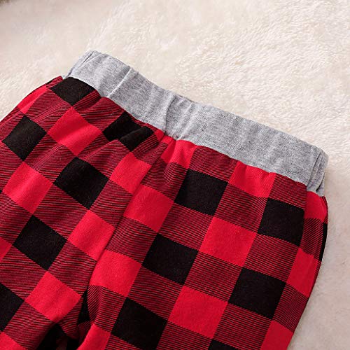 Fossen Kids - Pijamas Casero de Recién Nacido Bebé Navidad, Impresión de Santa Claus Top + Pantalones a Cuadros Fossen Kids - Pijamas Casero de Recién Nacido Bebé Navidad, Impresión de Santa Claus Top + Pantalones a Cuadros