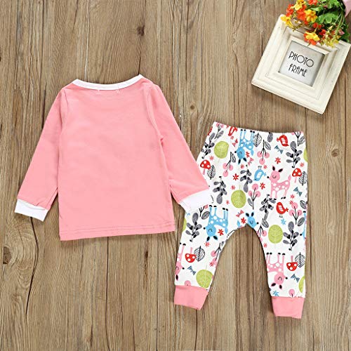 Fossen Kids - Pijamas Casero de Recién Nacido Bebé Navidad, Impresión deCiervo Top + Pantalones de Ciervo Flor Fossen Kids - Pijamas Casero de Recién Nacido Bebé Navidad, Impresión deCiervo Top + Pantalones de Ciervo Flor