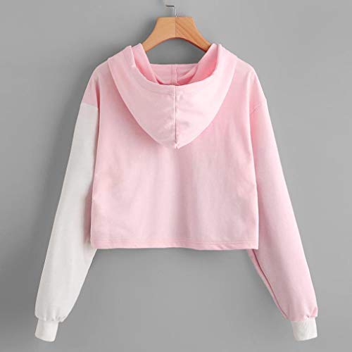 Fossen Sudadera Mujer Tumblr Empalme, Sudaderas Adolescentes Chicas Cortas Pull-Over Tops Blusa de Manga Larga Fossen Sudadera Mujer Tumblr Empalme, Sudaderas Adolescentes Chicas Cortas Pull-Over Tops Blusa de Manga Larga
