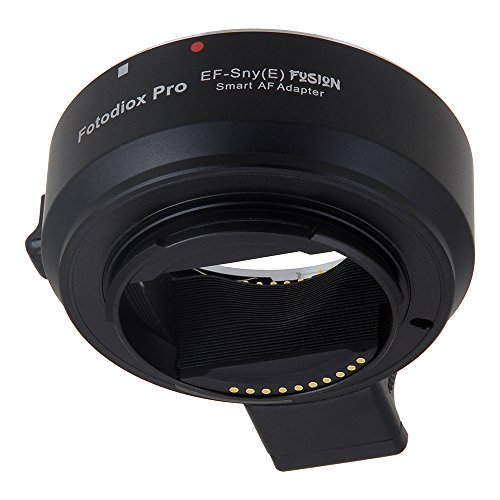 Fotodiox Pro Adaptor de Montura de Lente con Funciones Automáticas - para Lente Canon EOS EF a Cámaras Sony Alpha, NEX, E Mount