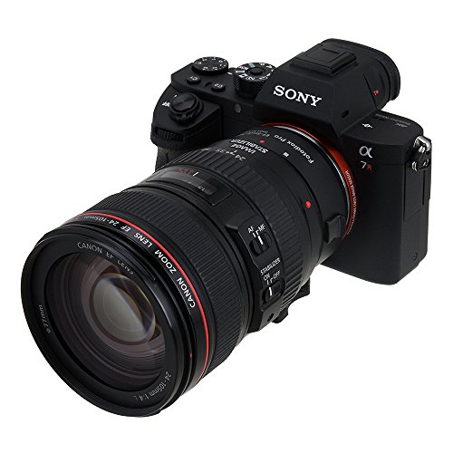 Fotodiox Pro Adaptor de Montura de Lente con Funciones Automáticas - para Lente Canon EOS EF a Cámaras Sony Alpha, NEX, E Mount