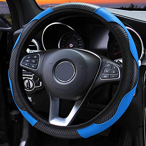 Four Seasons Universal Car Steering Wheel Cover Cubiertas de dirección transpirables de cuero de PU Adecuado 37-38cm Accesorios para automóviles, E, España Four Seasons Universal Car Steering Wheel Cover Cubiertas de dirección transpirables de cuero de PU Adecuado 37-38cm Accesorios para automóviles, E, España