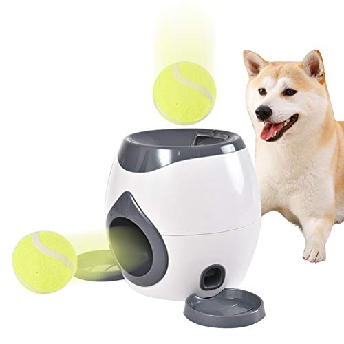 Fovely Juguete Pelotas de Tenis para Mascotas Alimentador Automático de Mascotas Buscar Lanzador de Pelotas de Tenis Perro Interactivo Máquina de Lanzar Bolas Rompecabezas
