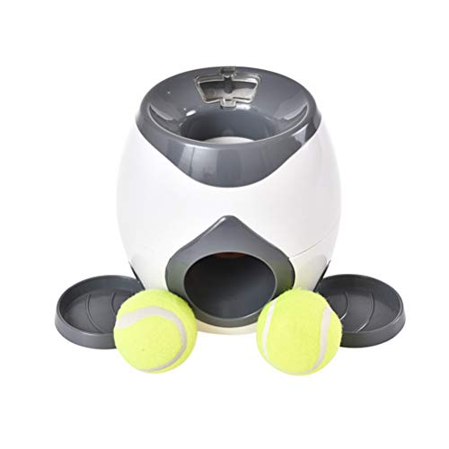 Fovely Juguete Pelotas de Tenis para Mascotas Alimentador Automático de Mascotas Buscar Lanzador de Pelotas de Tenis Perro Interactivo Máquina de Lanzar Bolas Rompecabezas