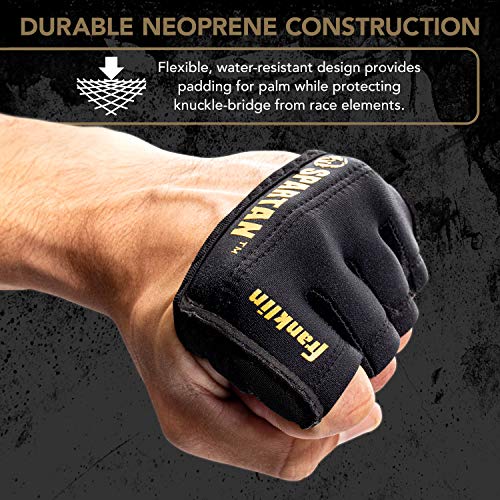 Franklin Sports Spartan Race Minimalist Premium OCR - Par de guantes - 28841F2S75, 28841F2S75., Adulto M, Negro/Dorado