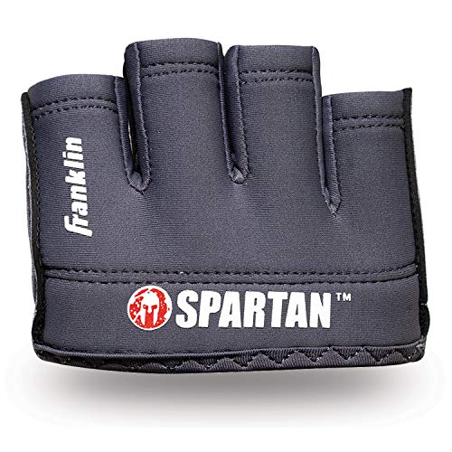 Franklin Sports Spartan Race Minimalista Tradicional OCR par de guantes, gris/rojo - adulto pequeño