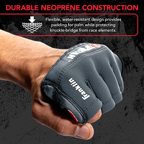 Franklin Sports Spartan Race Minimalista Tradicional OCR par de guantes, gris/rojo - adulto pequeño