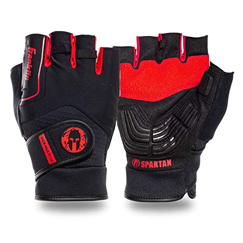 Franklin Sports Spartan Race Multi 1.0 OCR - Guantes para adulto, talla S, color negro y rojo