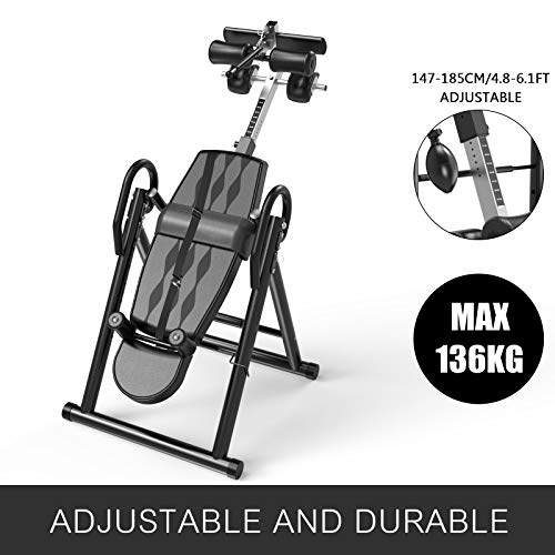 Frantools Tabla de Inversión por Gravedad Plegable Inflable Ajustable con Cinturón Protector Rojo Tabla de Gravedad Invertida para Espalda Ejercicio Banco de Inversión Gravitacional (Negro) Frantools Tabla de Inversión por Gravedad Plegable Inflable Ajustable con Cinturón Protector Rojo Tabla de Gravedad Invertida para Espalda Ejercicio Banco de Inversión Gravitacional (Negro)