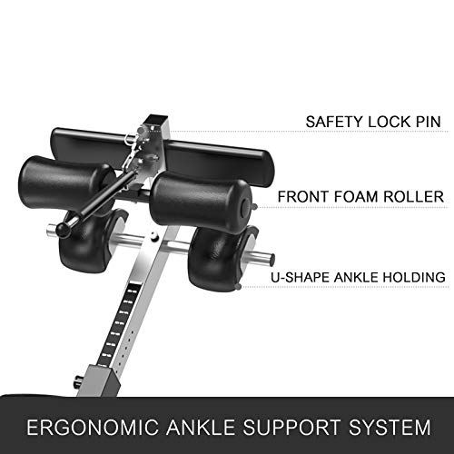 Frantools Tabla de Inversión por Gravedad Plegable Inflable Ajustable con Cinturón Protector Rojo Tabla de Gravedad Invertida para Espalda Ejercicio Banco de Inversión Gravitacional (Negro)