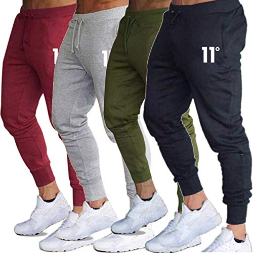 Frecoccialo Pantalones de Deporte para Hombre Chándal Ajustados Multicolores Cintura Elástica Ajustable Pantalon de Hombre Pitillo Deportivo con Bolsillos (Gris, M) Frecoccialo Pantalones de Deporte para Hombre Chándal Ajustados Multicolores Cintura Elástica Ajustable Pantalon de Hombre Pitillo Deportivo con Bolsillos (Gris, M)