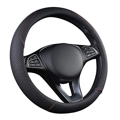 FREESOO Funda Volante Coche Cubierta de Volante de Cuero de Microfibra Antideslizante Suave Universal 37-38 cm Automóvil Adecuado para Todas las Estaciones Elegante FREESOO Funda Volante Coche Cubierta de Volante de Cuero de Microfibra Antideslizante Suave Universal 37-38 cm Automóvil Adecuado para Todas las Estaciones Elegante