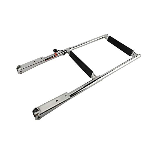 FreeTec Escalera de Acero Inoxidable para Barcos Escalera de baño telescópica Antideslizante Escalera de Piscina (con 2 peldaños)