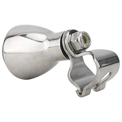 FreeTec Perilla del Volante del Barco del Deporte Marino de Acero Inoxidable Aisi 316 con Tapa de plástico, Perilla de maniobra FreeTec Perilla del Volante del Barco del Deporte Marino de Acero Inoxidable Aisi 316 con Tapa de plástico, Perilla de maniobra
