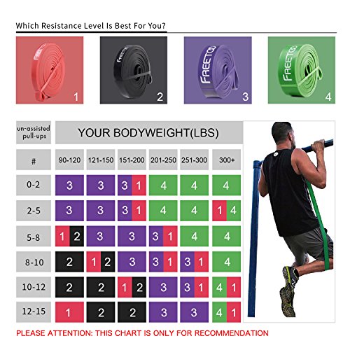 FREETOO Bandas de Resistencia de Goma Fitness Cinta de Resistencia para el Entrenamiento de Fuerza/músculos/Ejercicio/Home gimnasios en 5 Puntos Fuertes ((púrpura+Negro)) FREETOO Bandas de Resistencia de Goma Fitness Cinta de Resistencia para el Entrenamiento de Fuerza/músculos/Ejercicio/Home gimnasios en 5 Puntos Fuertes ((púrpura+Negro))