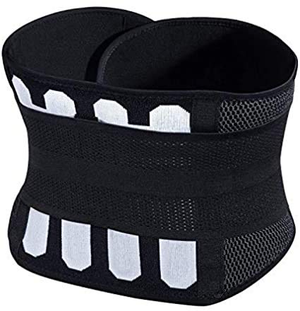 FREETOO Cinturón Lumbar Soporte Lumbar para la Espalda Ayuda de la Cintura para Aliviar El Dolor de Espalda y Prevenir Daños, Unisex Negr