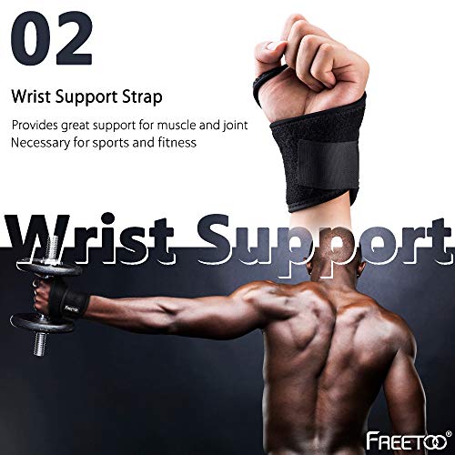 FREETOO Muñequeras Deportivas Ajustable Transpirable Neopreno Ayuda a con Túnel Carpiano RSI Artritis Tendinitis y Dolores de Muñequeras Talla Única se Adapta a la Izquierda o Derecha (1 Artículo) FREETOO Muñequeras Deportivas Ajustable Transpirable Neopreno Ayuda a con Túnel Carpiano RSI Artritis Tendinitis y Dolores de Muñequeras Talla Única se Adapta a la Izquierda o Derecha (1 Artículo)
