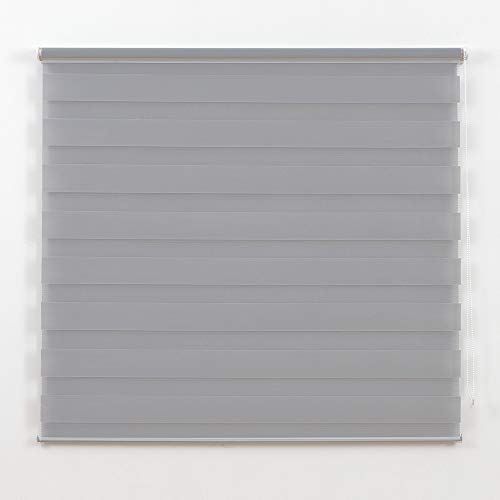 Frenessa Estor Enrollable Doble Tejido Noche y Día Persiana Enrollable para Ventanas Puertas Dormitorios Oficinas, Gris, 160 x 180 cm Frenessa Estor Enrollable Doble Tejido Noche y Día Persiana Enrollable para Ventanas Puertas Dormitorios Oficinas, Gris, 160 x 180 cm