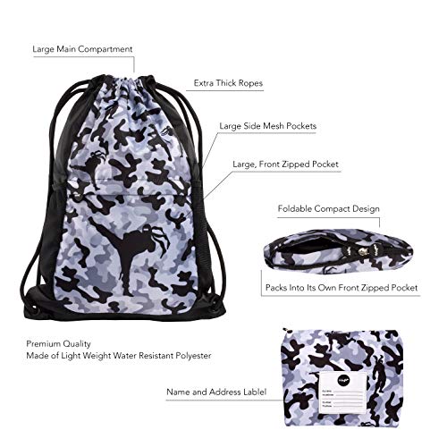 Fringoo Bolsa Cordon para Niños Niñas - Impermeable Kit para Educación Física Natación Gimnasia Bolsillo con Cremallera Laterales de Malla 47 x37 cm Fringoo Bolsa Cordon para Niños Niñas - Impermeable Kit para Educación Física Natación Gimnasia Bolsillo con Cremallera Laterales de Malla 47 x37 cm