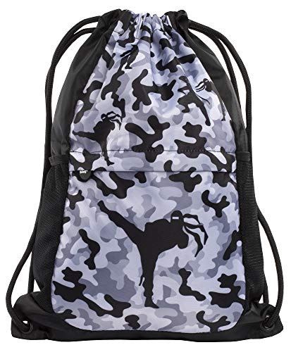 Fringoo Bolsa Cordon para Niños Niñas - Impermeable Kit para Educación Física Natación Gimnasia Bolsillo con Cremallera Laterales de Malla 47 x37 cm