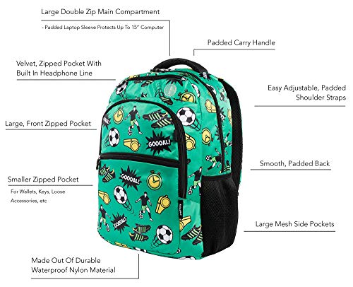 FRINGOO Mochila Escolar Niños Niñas Mochila Multi-Compartimentos Impermeable para Niños Mochila de Viaje Unicornio