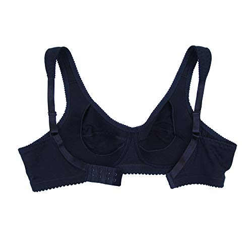 frugue Sujetador Reductor de Algodón 100% sin Aros Talla Grande Mujer Negro FR 95G frugue Sujetador Reductor de Algodón 100% sin Aros Talla Grande Mujer Negro FR 95G