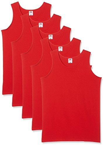 Fruit of the Loom Athletic Lightweight Chaqueta, Rosso, XL (Pack de 5) para Hombre Fruit of the Loom Athletic Lightweight Chaqueta, Rosso, XL (Pack de 5) para Hombre