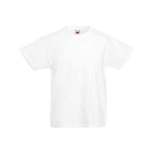 Fruit of the Loom - Camiseta de Manga Corta Original niños (3-4 Años/Blanco) Fruit of the Loom - Camiseta de Manga Corta Original niños (3-4 Años/Blanco)