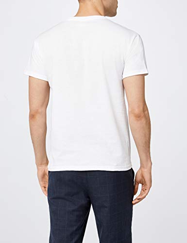Fruit of the Loom Mens Original 5 Pack T-Shirt Camiseta, Blanco (White), Small (Pack de 5) para Hombre