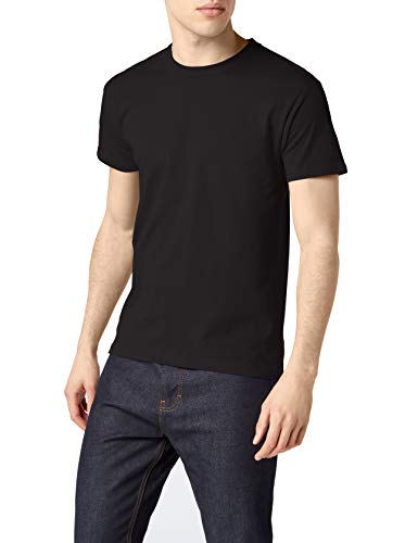 Fruit of the Loom Mens Original 5 Pack T-Shirt Camiseta, Negro (Black), Large (Pack de 5) para Hombre