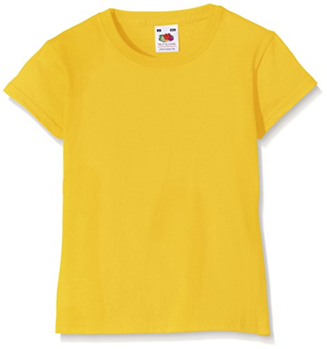Fruit of the Loom SS079B, Camiseta Para Niños, Amarillo (Sunflower Yellow), 5/6 Años