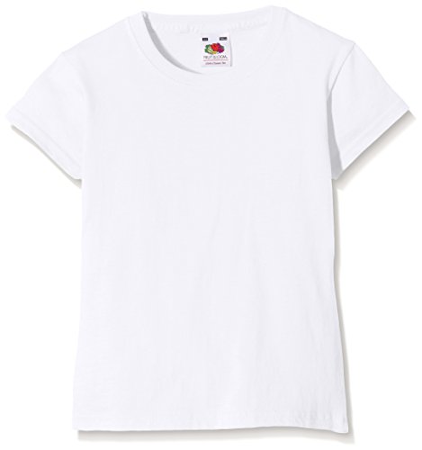 Fruit of the Loom SS079B, Camiseta Para Niños, Blanco (White), 7/8 Años Fruit of the Loom SS079B, Camiseta Para Niños, Blanco (White), 7/8 Años