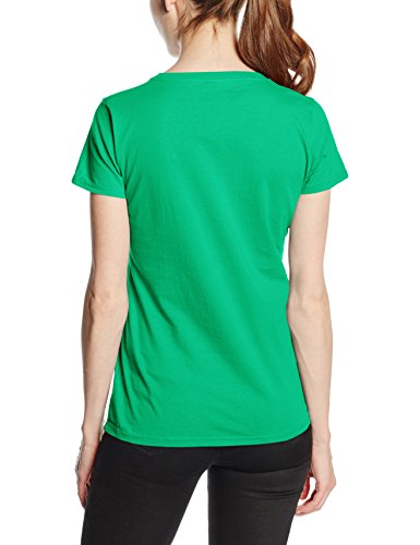 Fruit of the Loom Ss079m Camiseta, Verde (Kelly Green), Medium (Talla del Fabricante: Medium) para Mujer