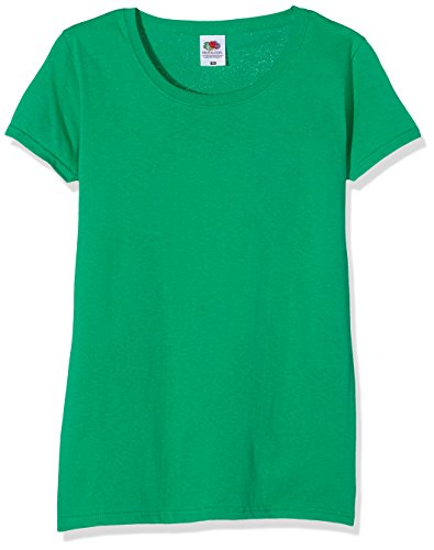 Fruit of the Loom Ss129m, Camiseta Para Mujer, Verde (Kelly), M (Talla fabricante 12)