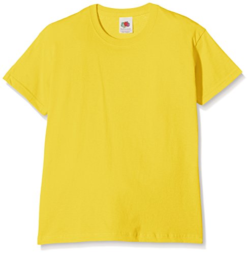 Fruit of the Loom SS132B, Camiseta para Niños, Amarillo, 3-4 años (Talla del fabricante 104) Fruit of the Loom SS132B, Camiseta para Niños, Amarillo, 3-4 años (Talla del fabricante 104)