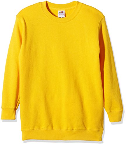 Fruit of the Loom, Sudadera Infantil, Amarillo (Sunflower Yellow), 7-8 Años