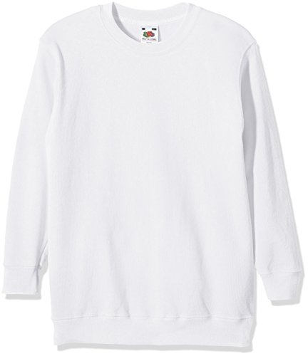 Fruit of the Loom, Sudadera Infantil, Blanco (Weiß - Weiß), 14-15 Años Fruit of the Loom, Sudadera Infantil, Blanco (Weiß - Weiß), 14-15 Años