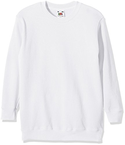 Fruit of the Loom, Sudadera Infantil, Blanco (Weiß - Weiß), 14-15 Años