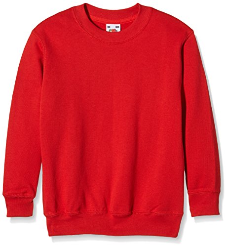 Fruit of the Loom, Sudadera Infantil, Rojo (Rot - Rot), 5-6 Años