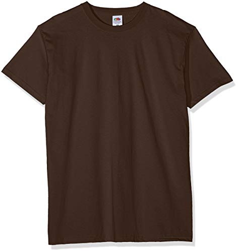 Fruit of the Loom Valueweight 5 Pack Camiseta, Marrón (Chocolate Cq), Medium (Pack de 5) para Hombre
