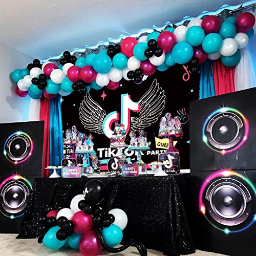 Fruor Tik Tok Decoración para Fiesta de Cumpleaños, 180cm x 120cm Tik Tok Telón De Fondo para Fotografía para Fiesta Musical de Karaoke, Banner de Cumpleaños para Niños o Niñas, Banners de Vinilo Fruor Tik Tok Decoración para Fiesta de Cumpleaños, 180cm x 120cm Tik Tok Telón De Fondo para Fotografía para Fiesta Musical de Karaoke, Banner de Cumpleaños para Niños o Niñas, Banners de Vinilo