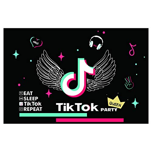 Fruor Tik Tok Decoración para Fiesta de Cumpleaños, 180cm x 120cm Tik Tok Telón De Fondo para Fotografía para Fiesta Musical de Karaoke, Banner de Cumpleaños para Niños o Niñas, Banners de Vinilo Fruor Tik Tok Decoración para Fiesta de Cumpleaños, 180cm x 120cm Tik Tok Telón De Fondo para Fotografía para Fiesta Musical de Karaoke, Banner de Cumpleaños para Niños o Niñas, Banners de Vinilo