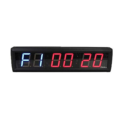 FTVOGUE 2.3 '' 6 dígitos LED Temporizador de Intervalo Cuenta Atrás Reloj Cronómetro Hogar Gimnasio Fitness Reloj Decoración de Escritorio(02)