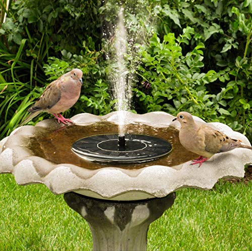 Fuente Solar Bomba, Bomba de Agua Solar, Fuentes Solares para Jardin con 6 Boquillas, Bomba Flotante, Fuente Solar con Panel Solar, Solar Kit Bomba de Agua para Piscina, Jardín, Estanque, Pajaros