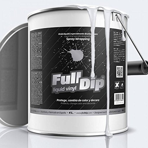 FullDip Pintura removible bidón 4L transparente mate vinilo líquido